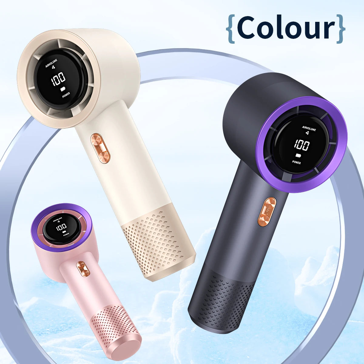 Handheld Mini Fan with Six Blades – USB Rechargeable
