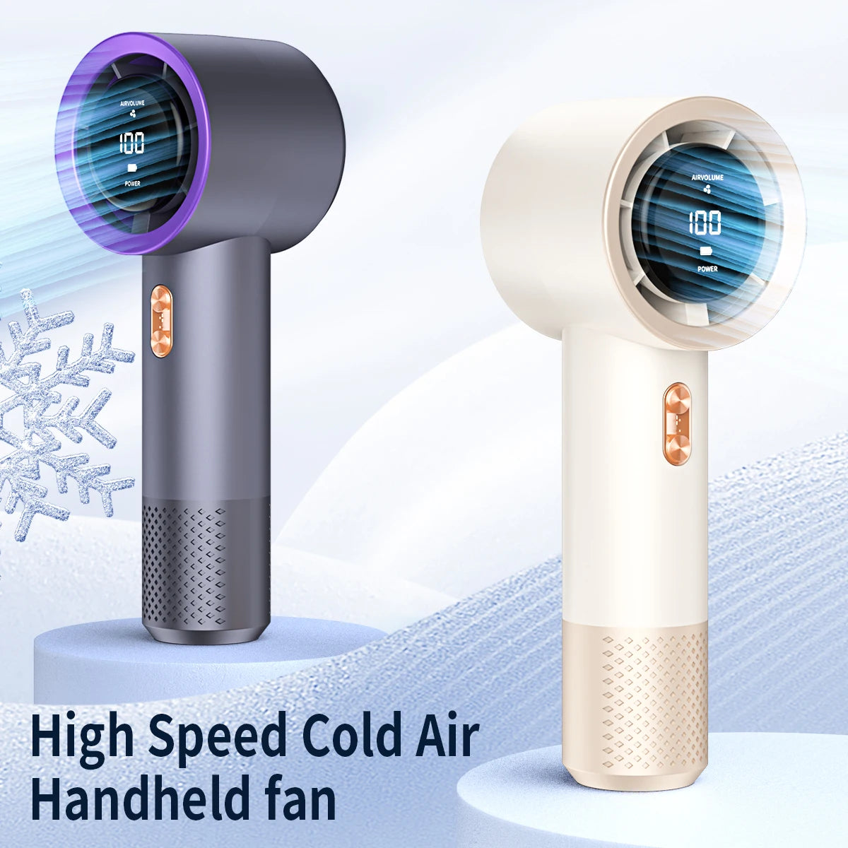 Handheld Mini Fan with Six Blades – USB Rechargeable