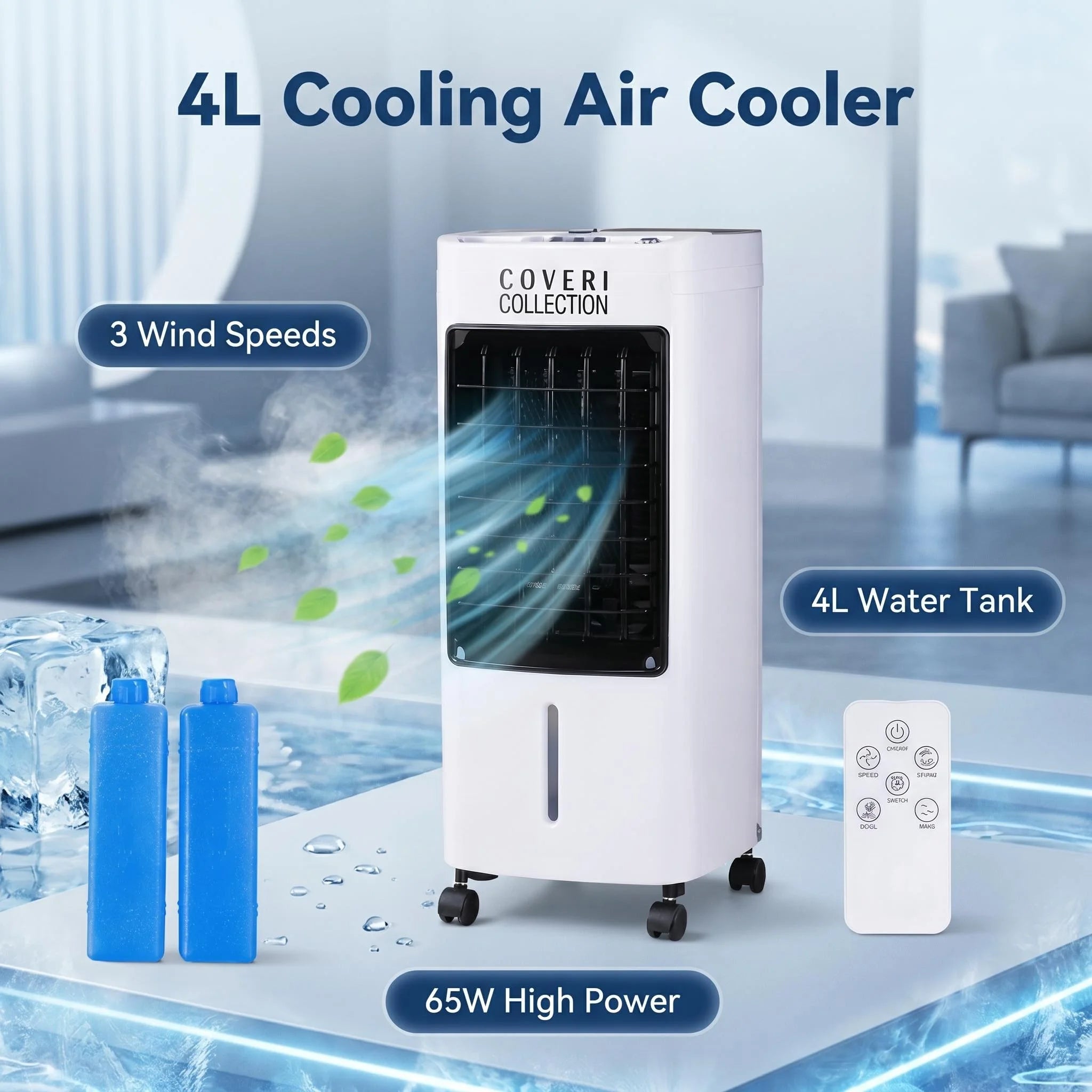 Rafraîchisseur D’Air Évaporatif 4 L – Silencieux Et Mobile