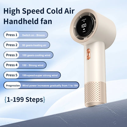 Handheld Mini Fan with Six Blades – USB Rechargeable