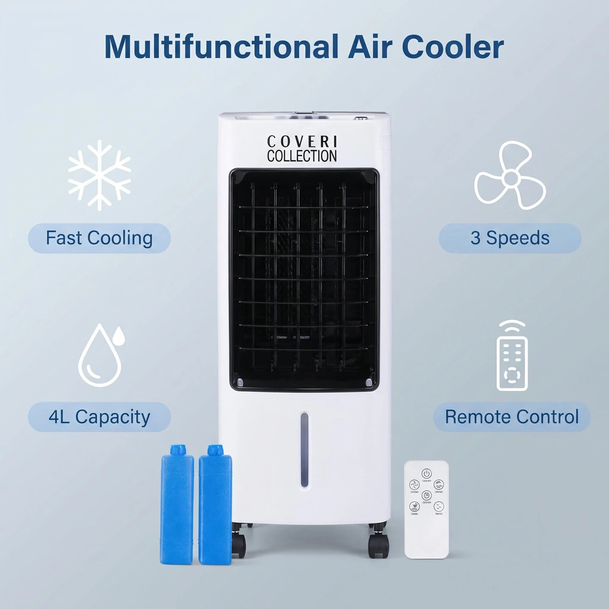 Rafraîchisseur D’Air Évaporatif 4 L – Silencieux Et Mobile